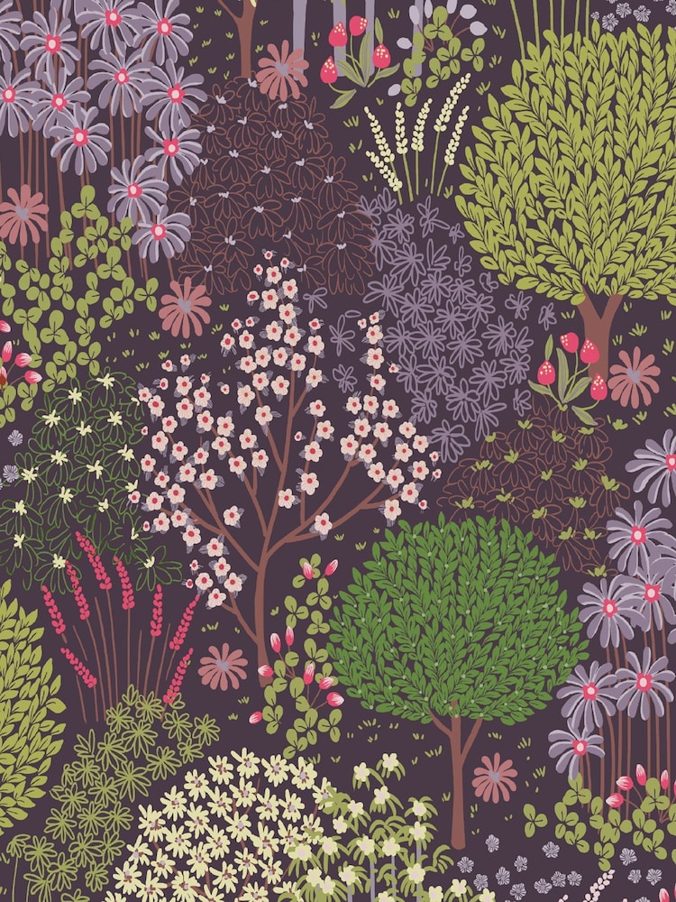 Graham & Brown Plum Fable A4 Wallpaper Sample - Image 2 of 3