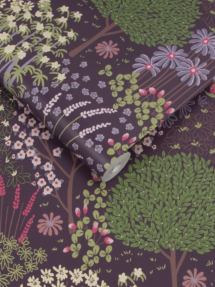 Graham & Brown Plum Fable A4 Wallpaper Sample - Image 3 of 3