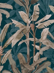 Graham & Brown Teal Borneo A4 Wallpaper Sample - Image 2 of 3