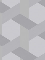 Graham & Brown Grey Fractal A4 Wallpaper Sample - Image 3 of 3