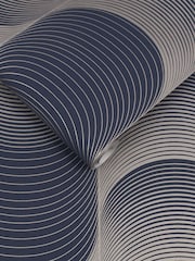Graham & Brown Navy or Pale Gold Eclipse A4 Wallpaper Sample - Image 3 of 3