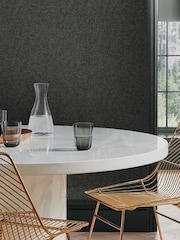 Graham & Brown Deep Grey Twill A4 Wallpaper Sample - Image 1 of 3