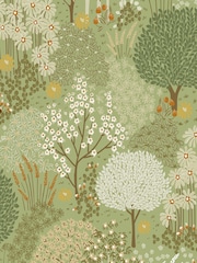 Graham & Brown Sage Fable A4 Wallpaper Sample - Image 2 of 3