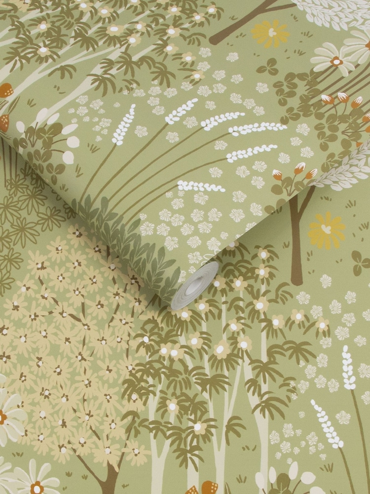 Graham & Brown Sage Fable A4 Wallpaper Sample - Image 3 of 3