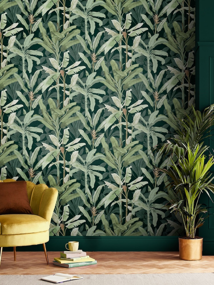 Graham & Brown Emerald Borneo A4 Wallpaper Sample - Image 1 of 3