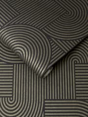 Graham & Brown Black Centra A4 Wallpaper Sample - Image 2 of 3