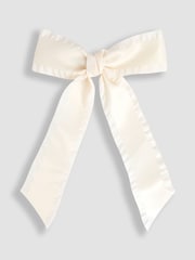 Jojo Maman Bébé Cream Ruffle Bow Clip - Image 2 of 7