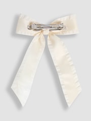 Jojo Maman Bébé Cream Ruffle Bow Clip - Image 7 of 7