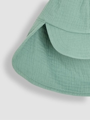 JoJo Maman Bébé Green Muslin Legionnaire Cap - Image 3 of 3