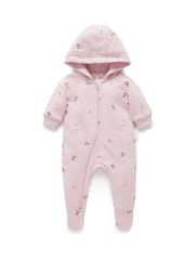 وردي - بدلة صوف للبيبي مطرّزة من القطن 100% من Purebaby - صورة 1 من 4