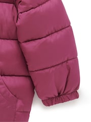 Purebaby Pink Showerproof Padded Jacket - Image 4 of 5