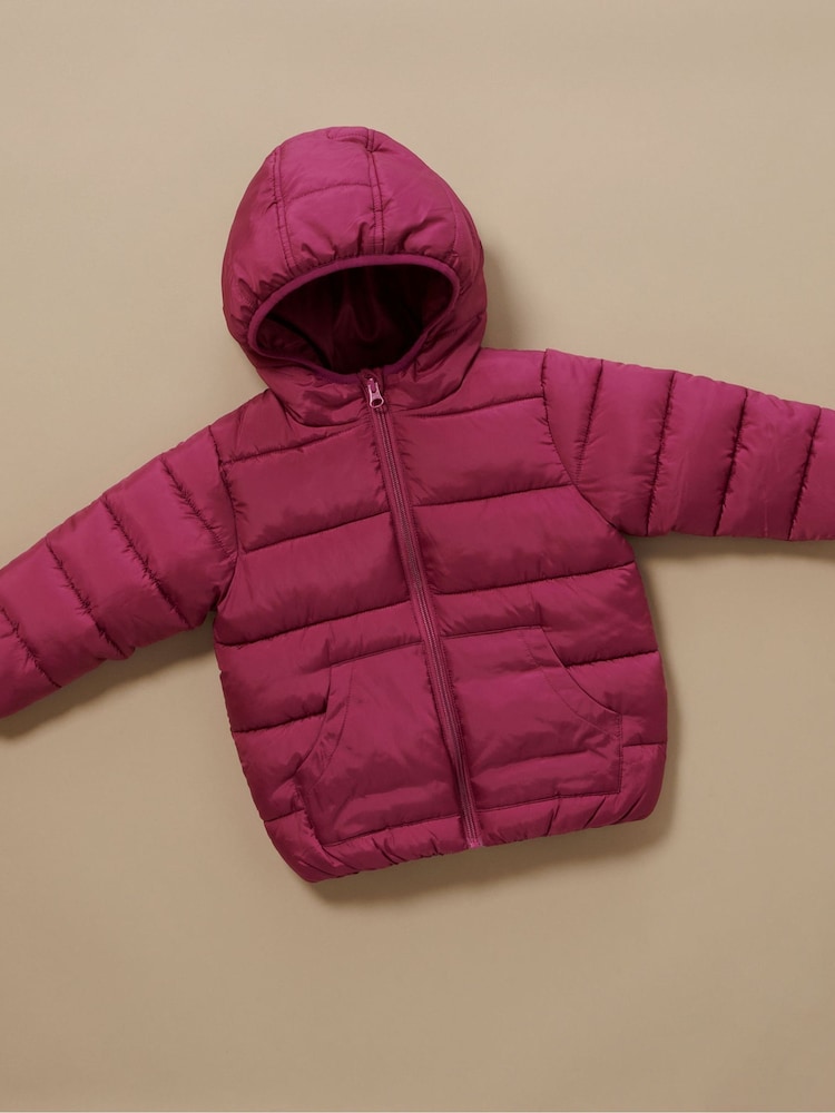 Purebaby Pink Showerproof Padded Jacket - Image 5 of 5