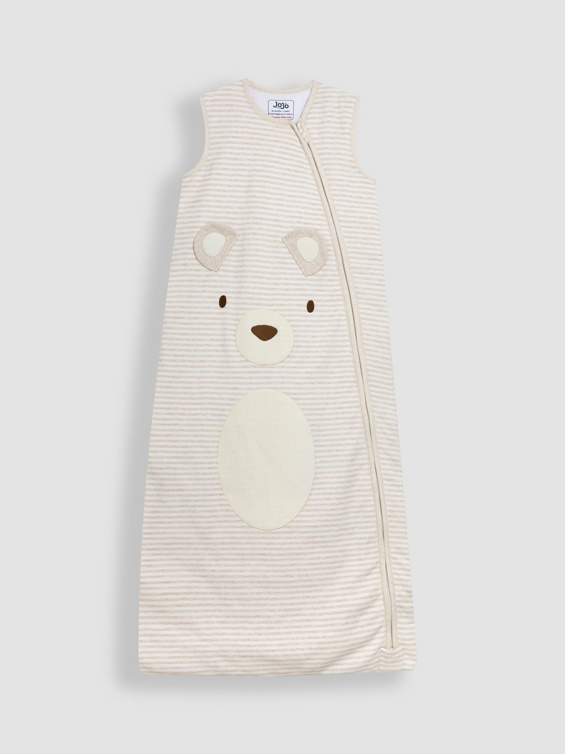 Jojo Maman Bébé Cream Bear Appliqué 2.5 Tog Sleeping Bag