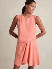 Коралловый - Платья мини с драпировкой Reiss Elina - Image 1 of 5