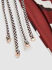 Reiss Brown/Burgundy Rue Chequered-Tie Bikini Bottoms - Image 6 of 6