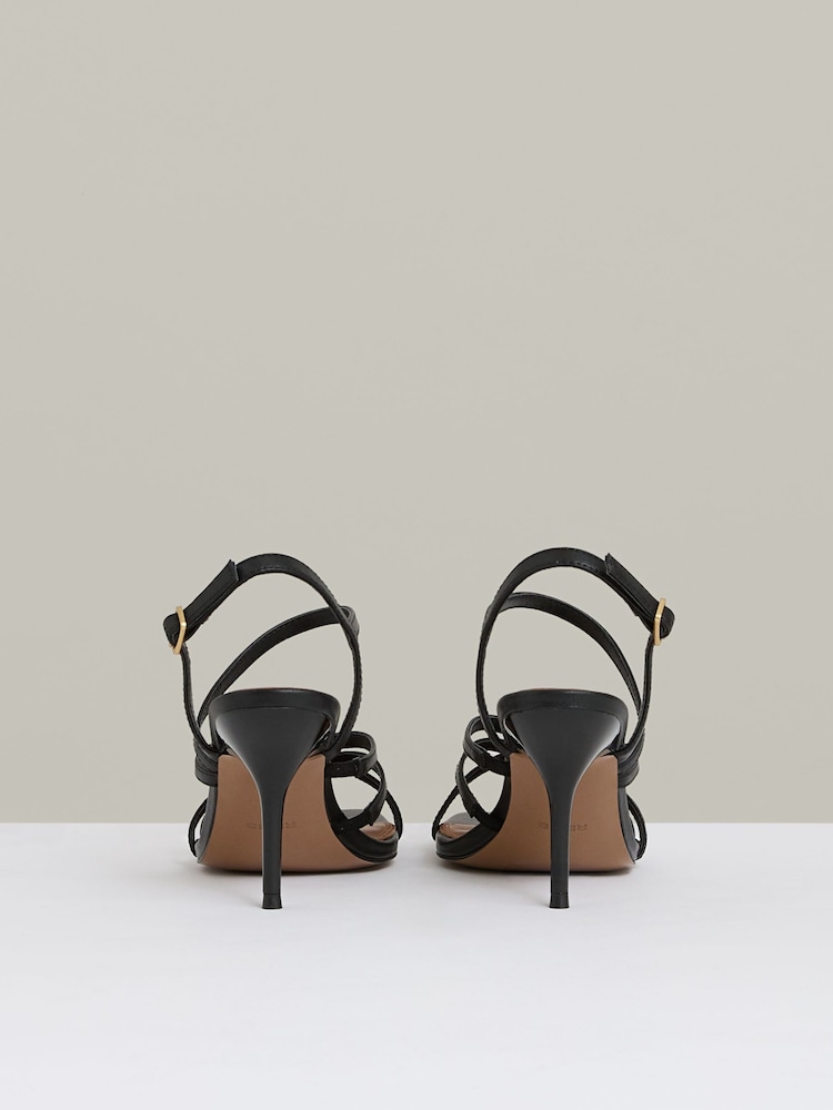 Negro - Sandalias de tiras de cuero con tacón de aguja Elise de Reiss - Imagen 5 de 5 Negro - Sandalias de tiras de cuero con tacón de aguja Elise de Reiss - Imagen 5 de 5