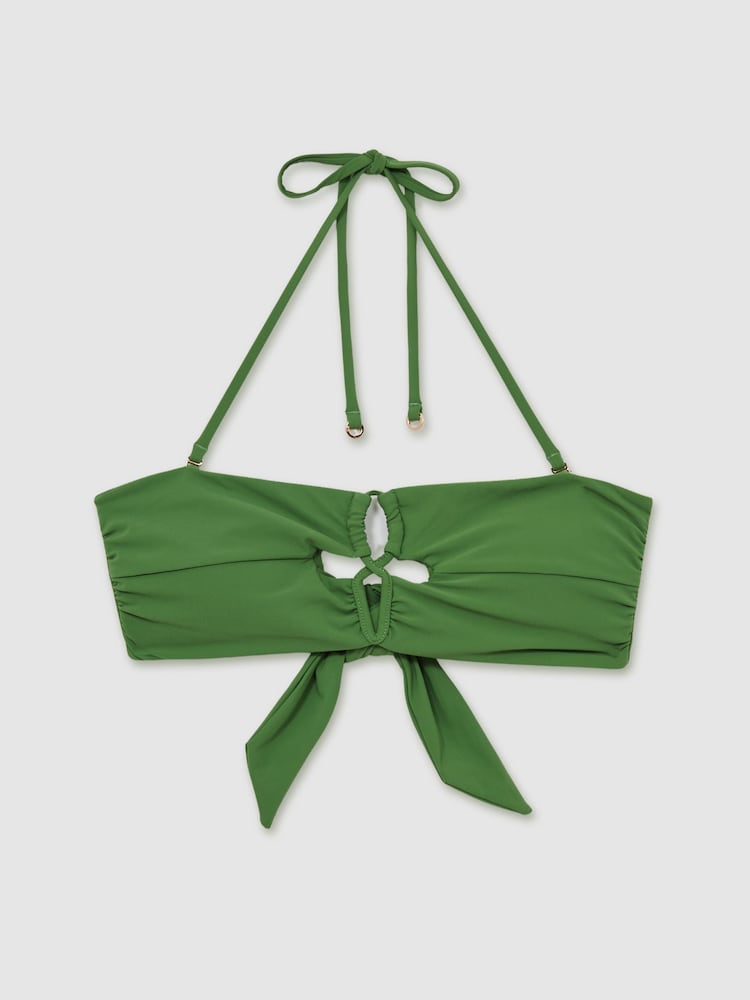 Grün - Reiss Ari Bandeau-Bikinioberteil mit V-Draht und Cut-out-Design - Bild 2 von 5 Grün - Reiss Ari Bandeau-Bikinioberteil mit V-Draht und Cut-out-Design - Bild 2 von 5