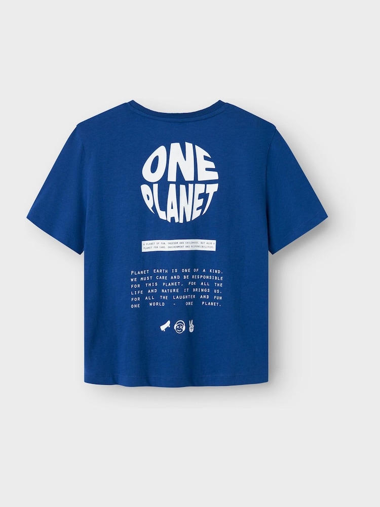 Name It Blue Skateboard Graphic Back Print T-Shirt - Image 2 of 2