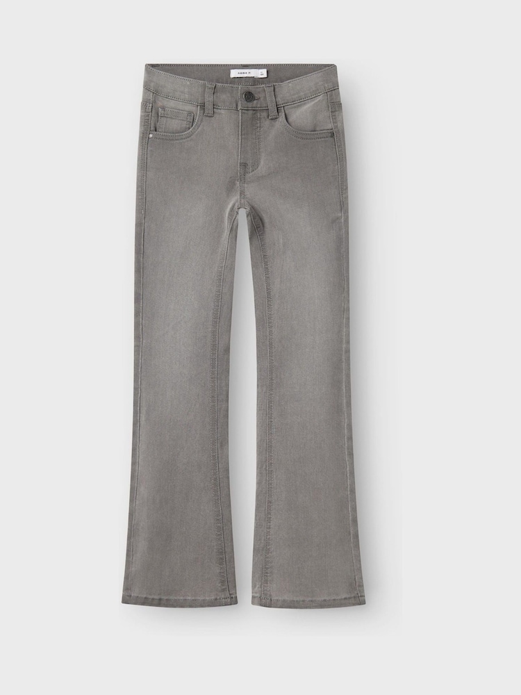 Name It Grey Boot Cut Flare 100% Cotton Jeans - Image 3 of 4