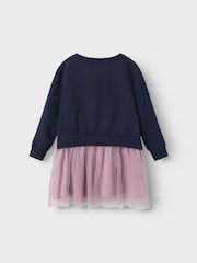 Name It Purple Cherry Applique Tulle Jumper Dress - Image 2 of 2