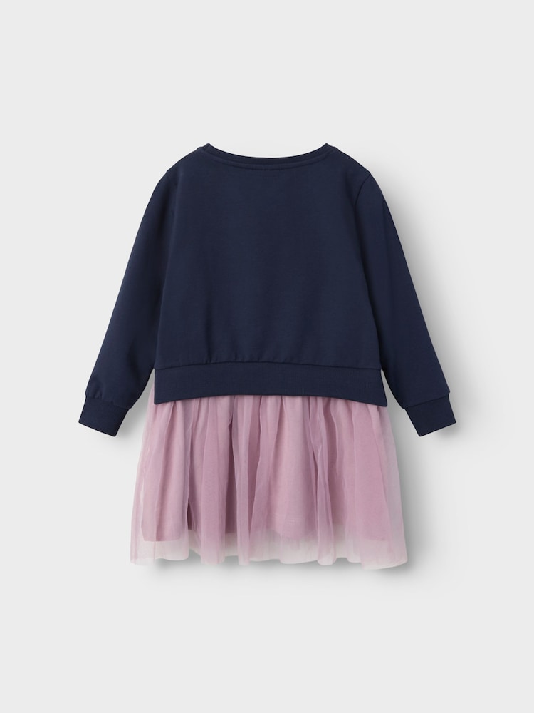 Name It Purple Cherry Applique Tulle Jumper Dress - Image 2 of 2