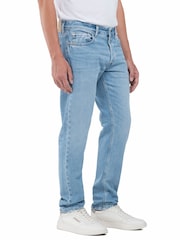 Джинсовая ткань голубого цвета - Replay Straight Fit Grover with 100% Cotton Stretch Jeans - Image 3 of 3