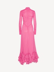 Rotate Pink Chiffon Maxi Ruffle Dress - Image 4 of 5