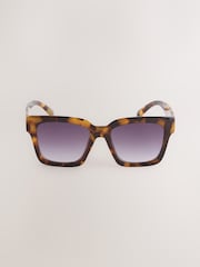 Tortoiseshell Brown Square Sunglasses - Image 2 of 3