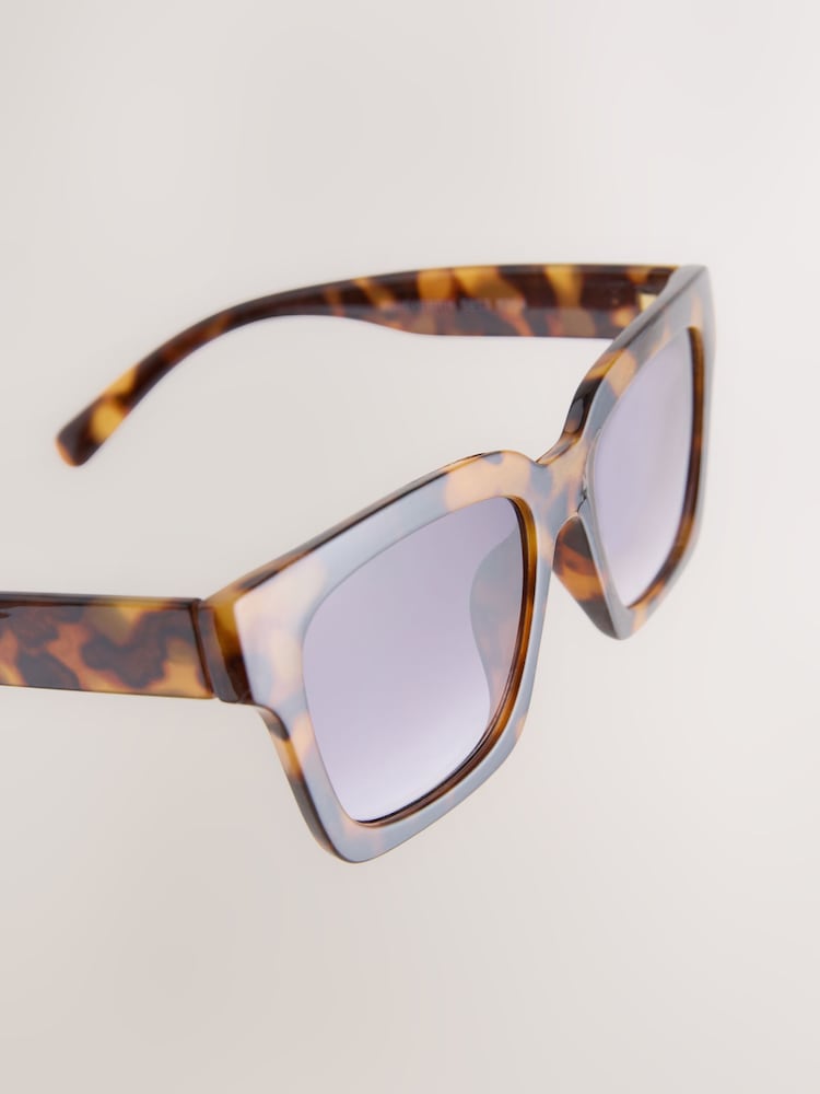 Tortoiseshell Brown Square Sunglasses - Image 3 of 3