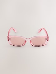 Pink Slim Rectangle Sunglasses - Image 2 of 3