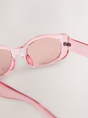 Pink Slim Rectangle Sunglasses - Image 3 of 3