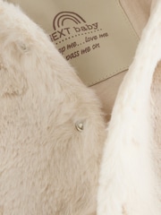 White Baby Faux Fur Hooded Jacket (0mths-2yrs) - Image 5 of 6