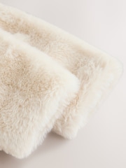 White Baby Faux Fur Hooded Jacket (0mths-2yrs) - Image 6 of 6