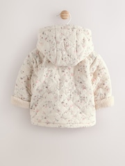 Ecru Floral Baby Crinkle Jersey Coat (0-18mths) - Image 2 of 7