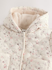 Ecru Floral Baby Crinkle Jersey Coat (0-18mths) - Image 4 of 7