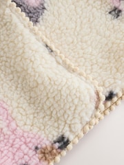 Ecru and Pink Bunny Borg Hooded Baby Jacket (0mths-2yrs) - Image 6 of 7