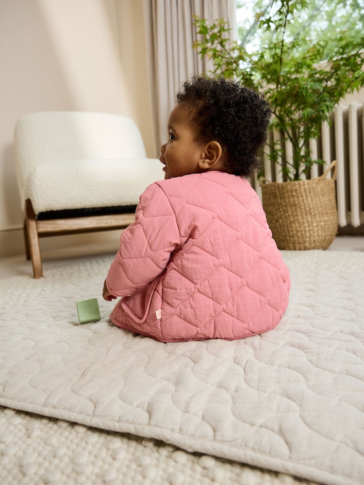 Pink Nylon - Baby Quilted Lightweight Jacket (0mths-2yrs) - Bild 2 von 11 Pink Nylon - Baby Quilted Lightweight Jacket (0mths-2yrs) - Bild 2 von 11