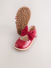 Red Standard Fit (F) Chunky Bow Mary Jane Shoes - Image 3 of 6