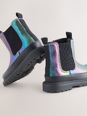Multi Rainbow Chunky Chelsea Ankle Boots - Image 3 of 5