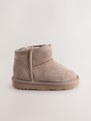 Mink Brown Standard Fit (F) Suede Pull On Boots - Image 2 of 5