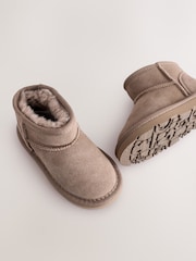 Mink Brown Standard Fit (F) Suede Pull On Boots - Image 3 of 5