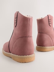 Berry Pink Ankle Western Boots - Image 4 of 5