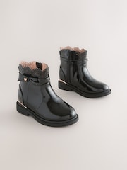 Black Chelsea Bow Ankle Boots - Image 1 of 5