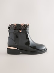 Black Chelsea Bow Ankle Boots - Image 2 of 5