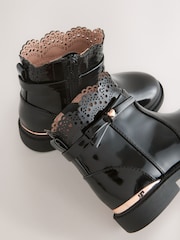 Black Chelsea Bow Ankle Boots - Image 3 of 5