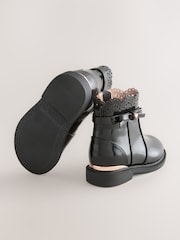 Black Chelsea Bow Ankle Boots - Image 4 of 5