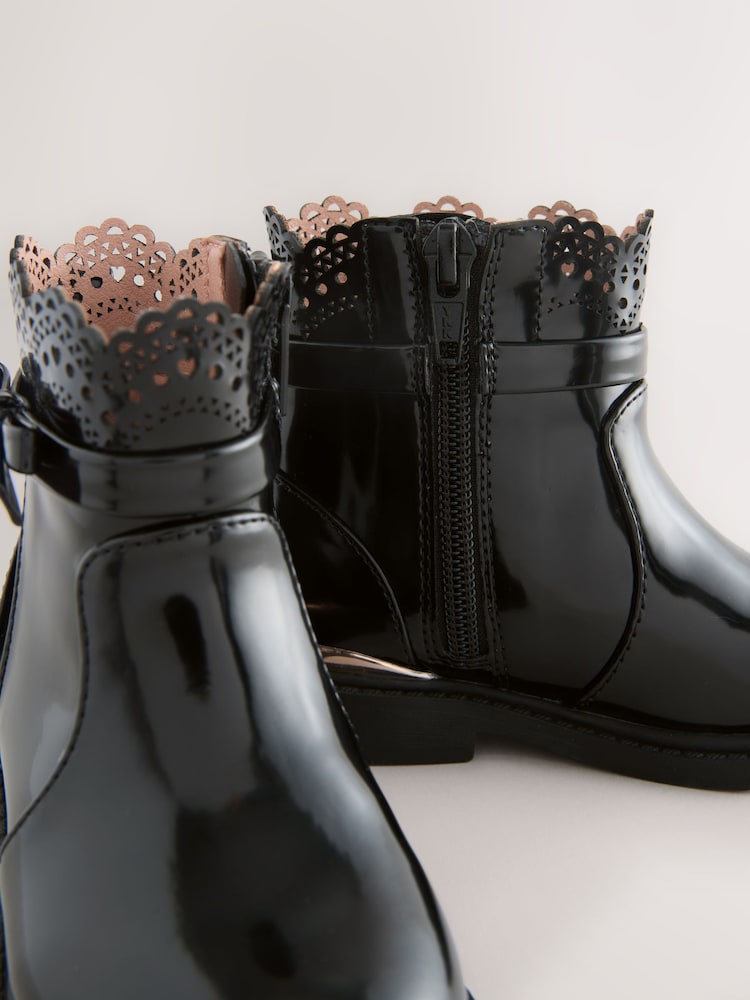 Black Chelsea Bow Ankle Boots - Image 5 of 5