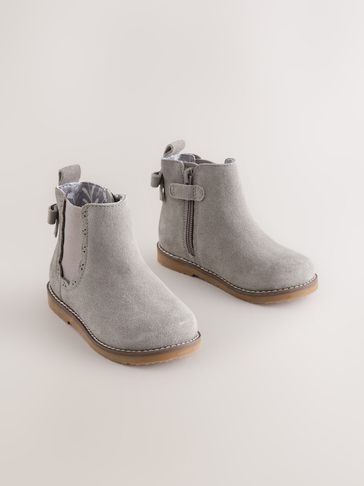 Grey Standard Fit (F) Chelsea Ankle Boots - Image 1 of 5