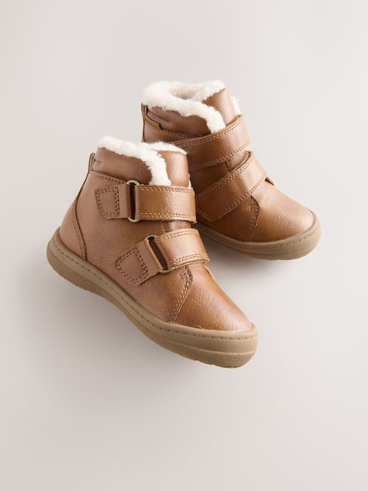 Tan Brown Waterproof Touch Fastening Boots - Image 1 of 6