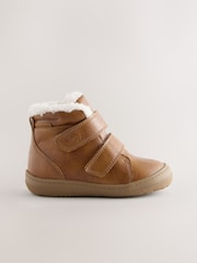 Tan Brown Waterproof Touch Fastening Boots - Image 2 of 6